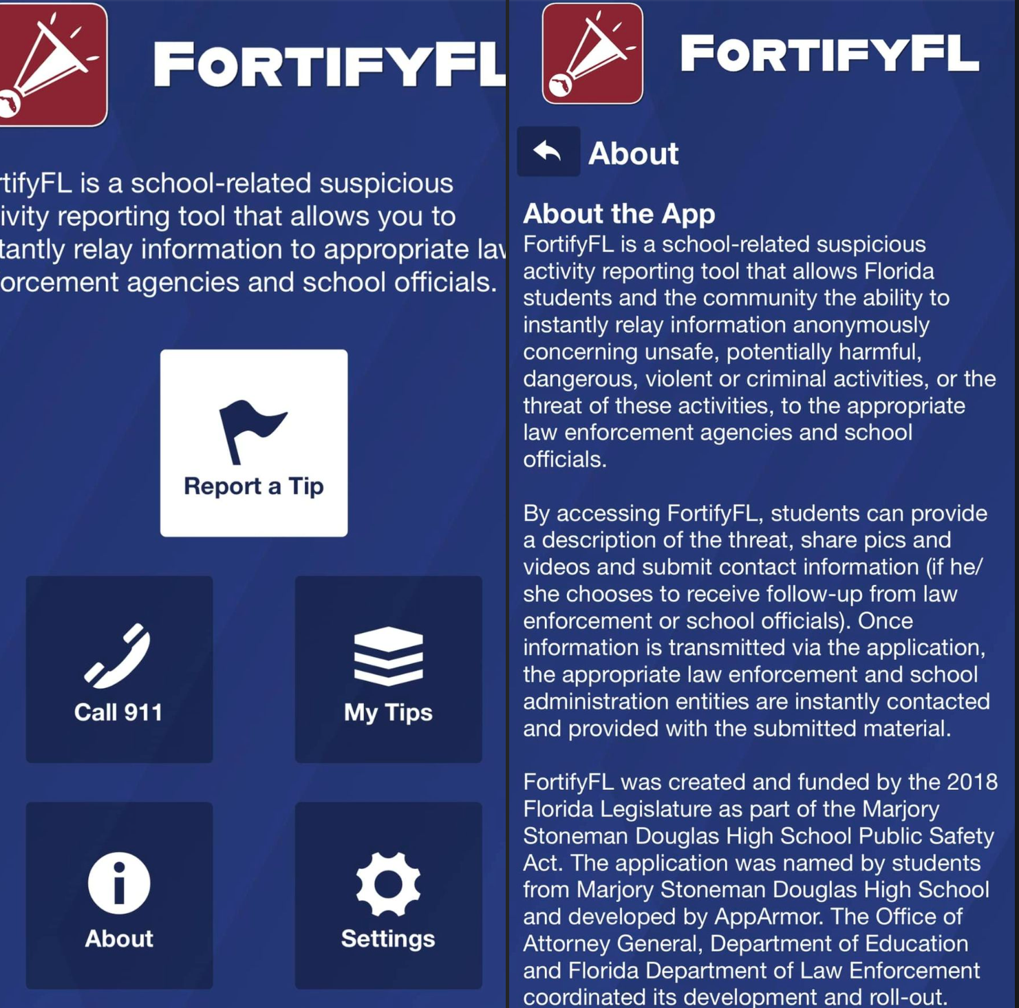Fortify Florida App for Campus Safety